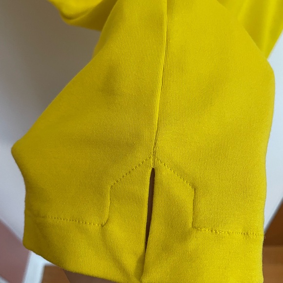 JOSEPH Women’s Yellow Short Sleeve Cotton Ribbed Crew Neck Tee - Picture 5 of 10